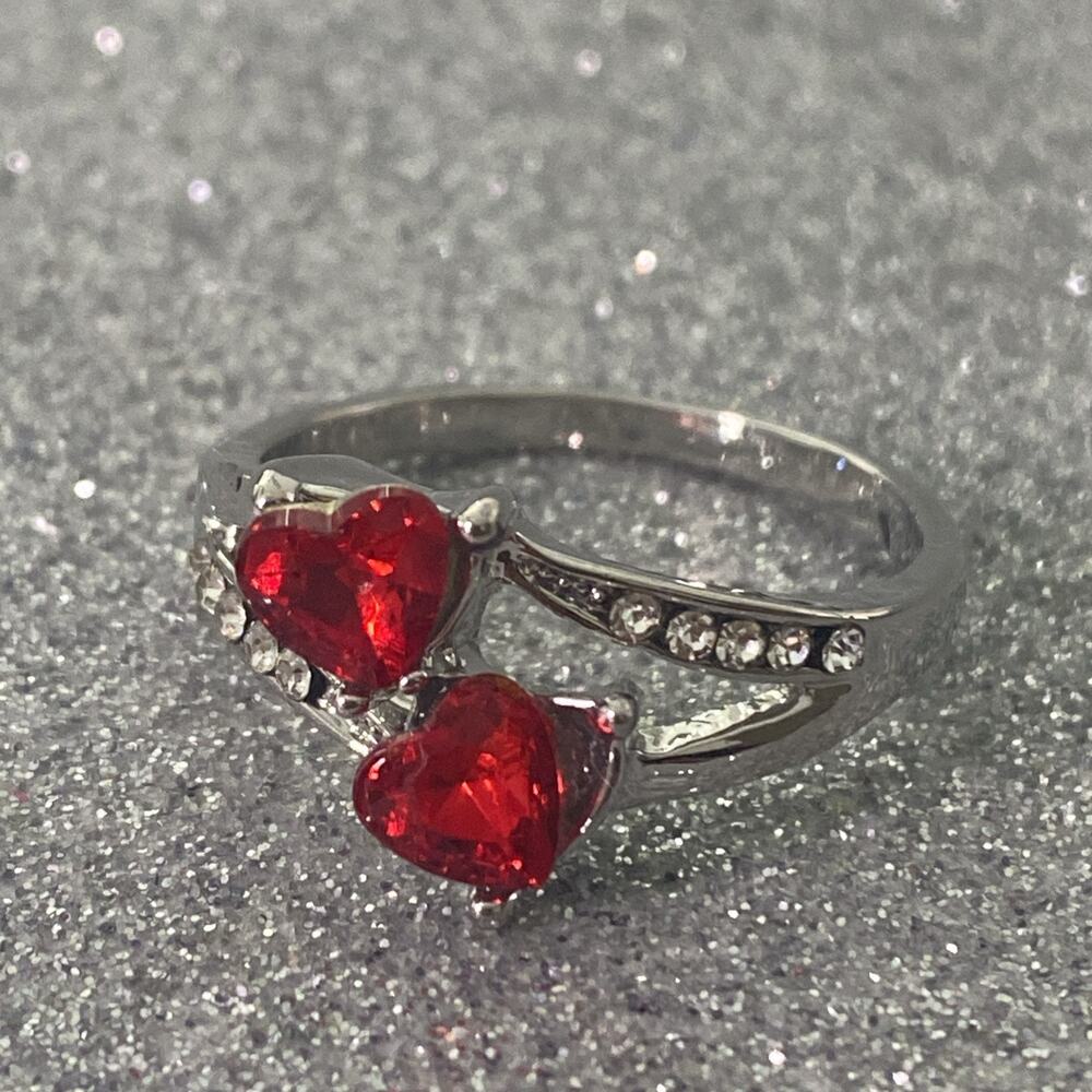 Double Heart Ring Size 12